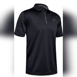 Under Armour Men's Tech Golf Polo Shirt Men Large Black New